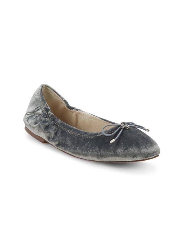 Sam Edelman Girl's Felicia Velvet Ballet Flats